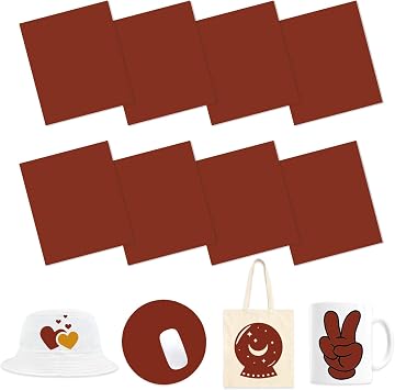 HTVSTD Red Sublimation Ink Transfer Sheets 8 Sheets 12 x 10Carmine Sublimation Paper Transfer Sheets for Mugs Tumblers DIY Transfer Paper