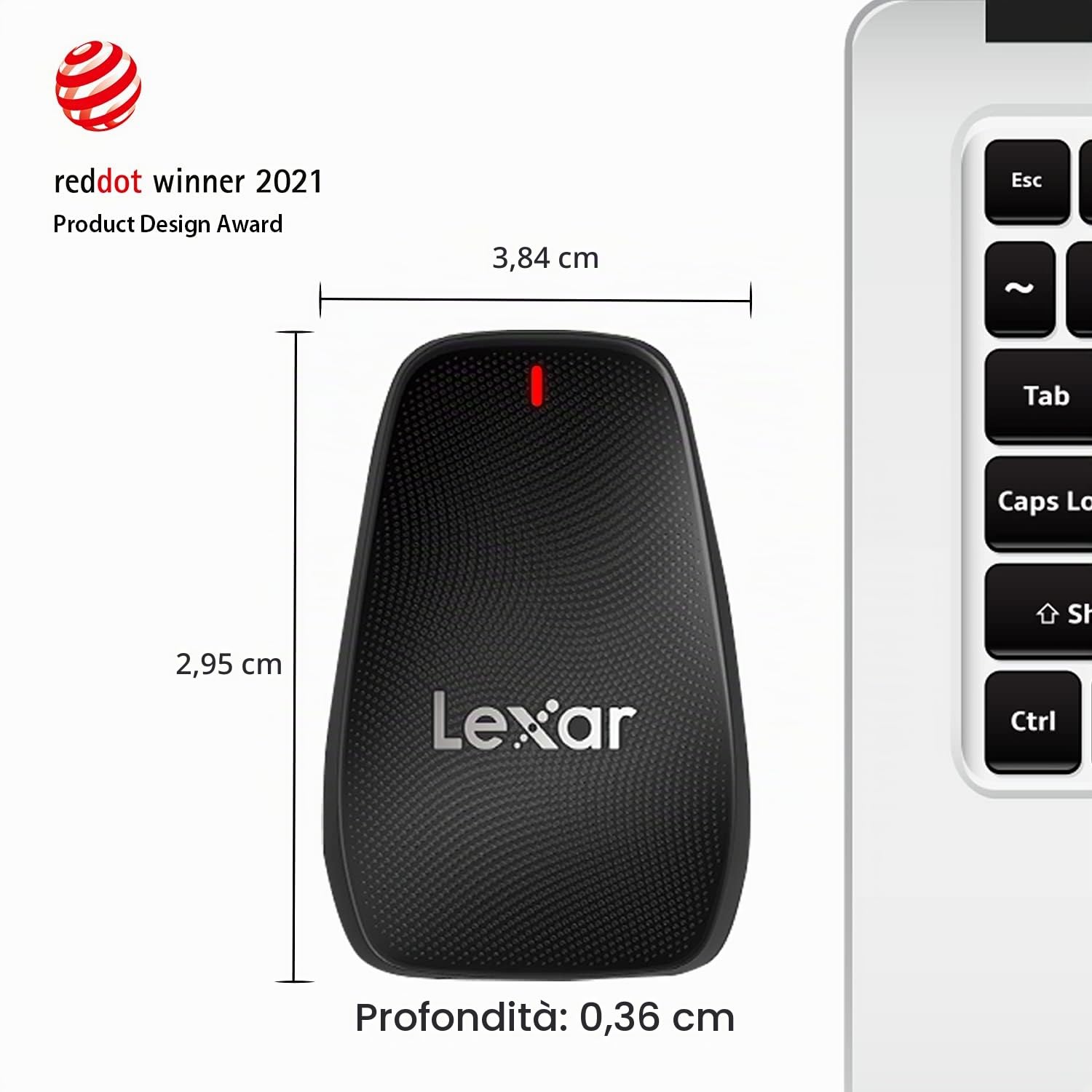 Lexar Lettore professionale CFexpress tipo B USB 3.2 Gen 2x2, fino a 1700MB/s di lettura, progettato per schede CFexpress Tipo B (LRW550U-RNBNU)