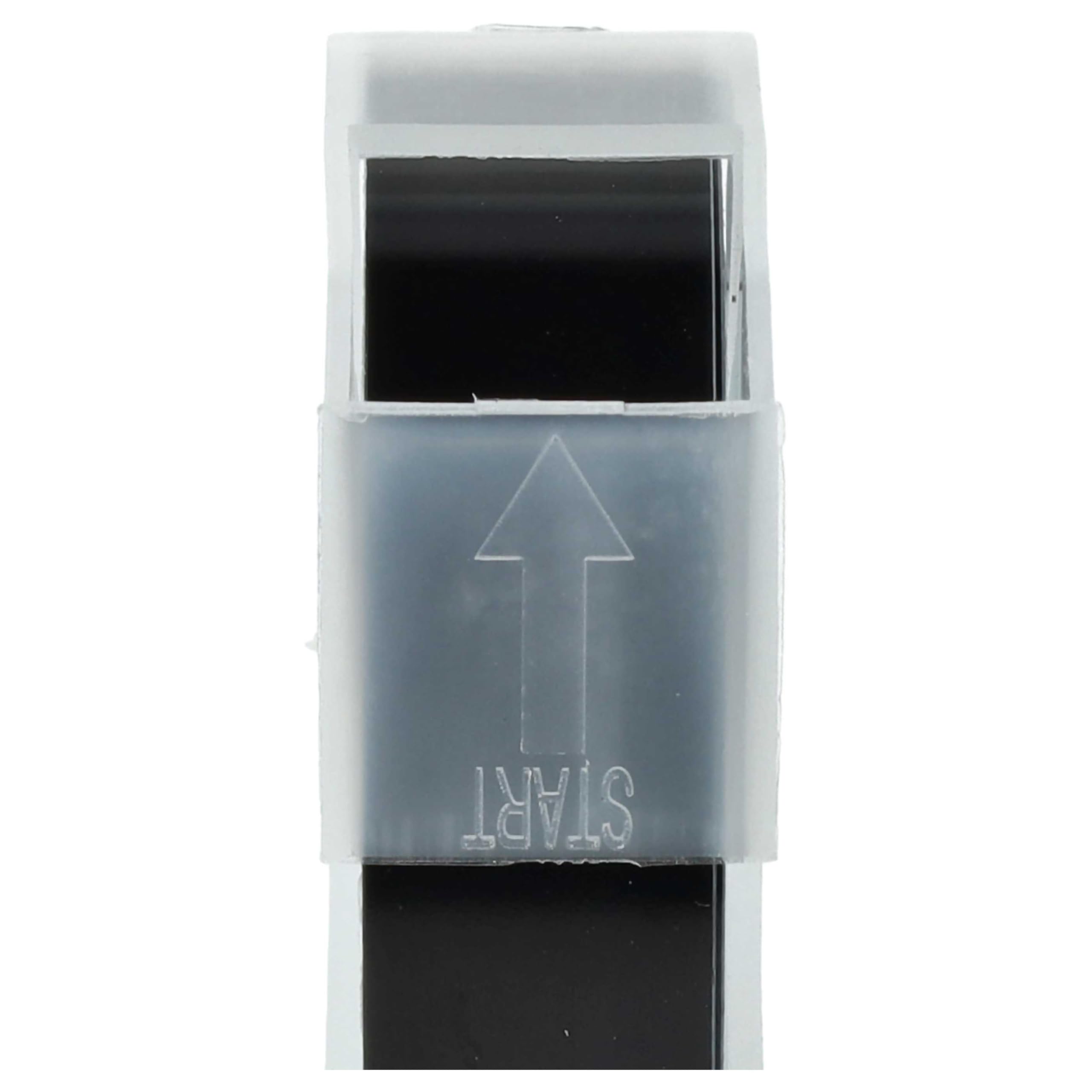 vhbw 5x Cassetta nastro per goffratura 3D compatibile con Dymo Rhino M1011 etichettatrice 3m x 12 mm bianco su nero