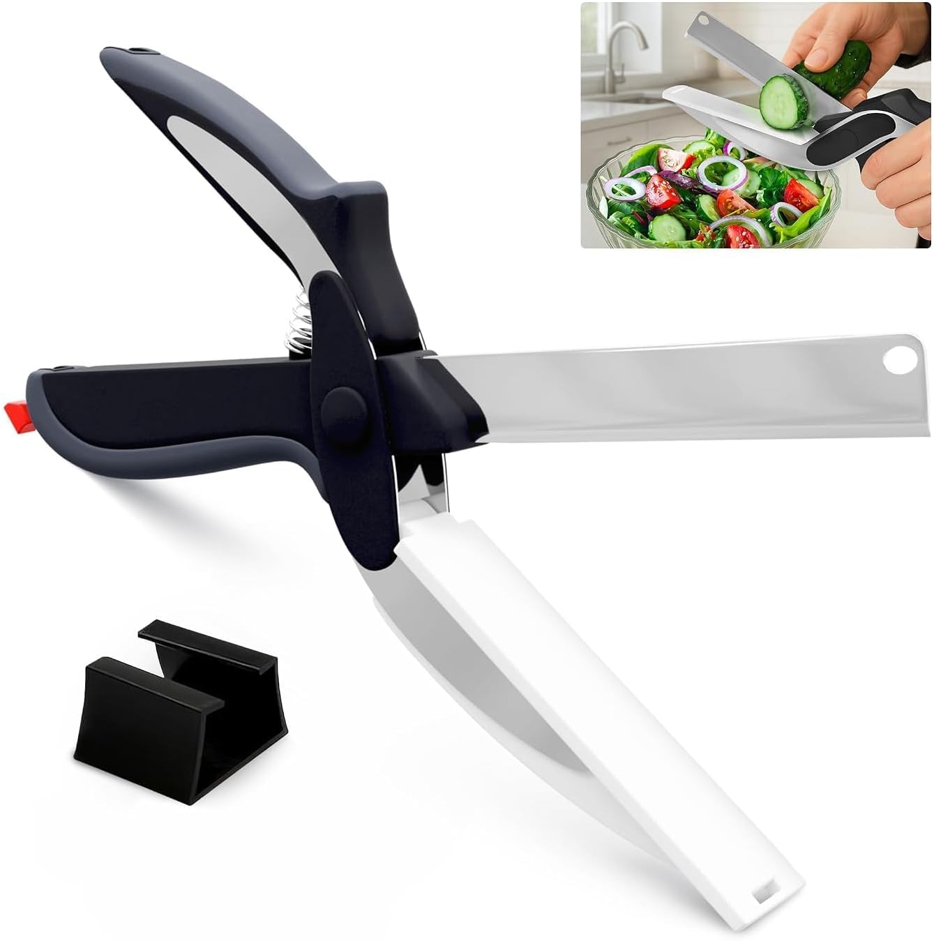 LIBERHAUS Smart Kitchen Scissors with Food Scissors - Vegetable Scissors with Cutting Board Attached