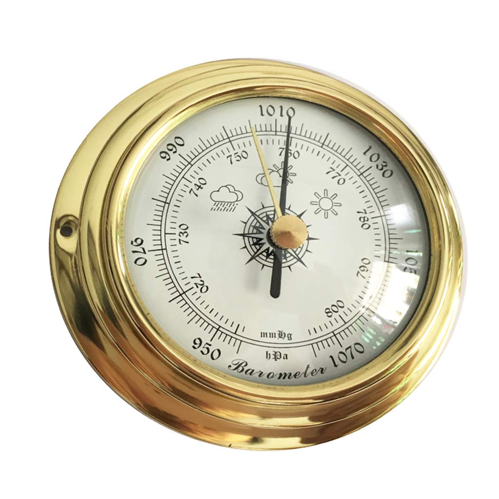 4 Zoll 4 PCS/Set Thermometer Hygrometer Barometer Uhren Uhr Kupfer für Shell Marine für Smart Hygrometer Thermometer