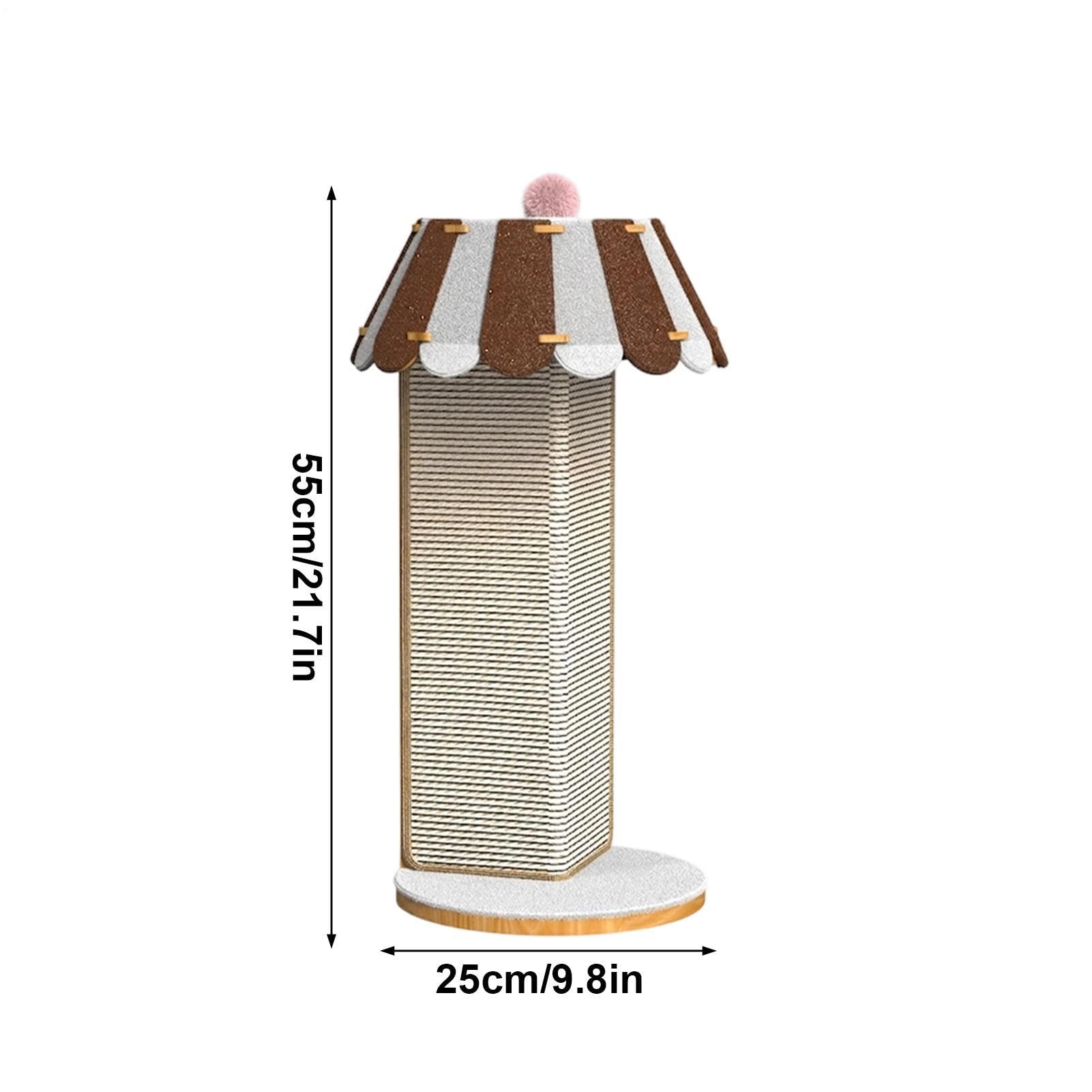 Poste Rascador para Gatos Juguete Rascador Vertical De Sisal 55 Centímetros | Arañador De Esquina Para El Estiramiento Corporal Y La Protección Del Sofá Pared Y Esquina