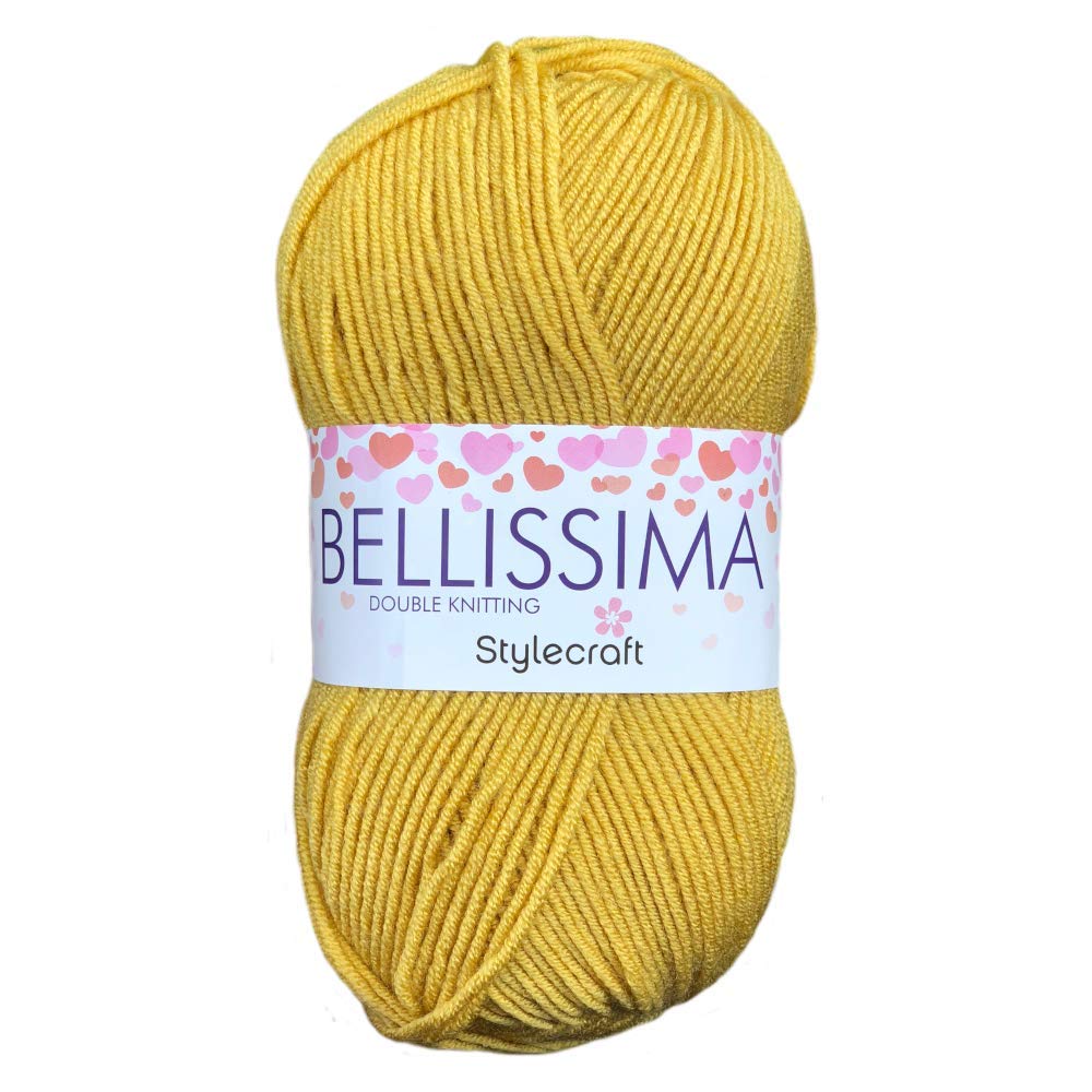 Stylecraft Bellissima DK Double Knitting 100g Balls (Mellow Yellow 3925)