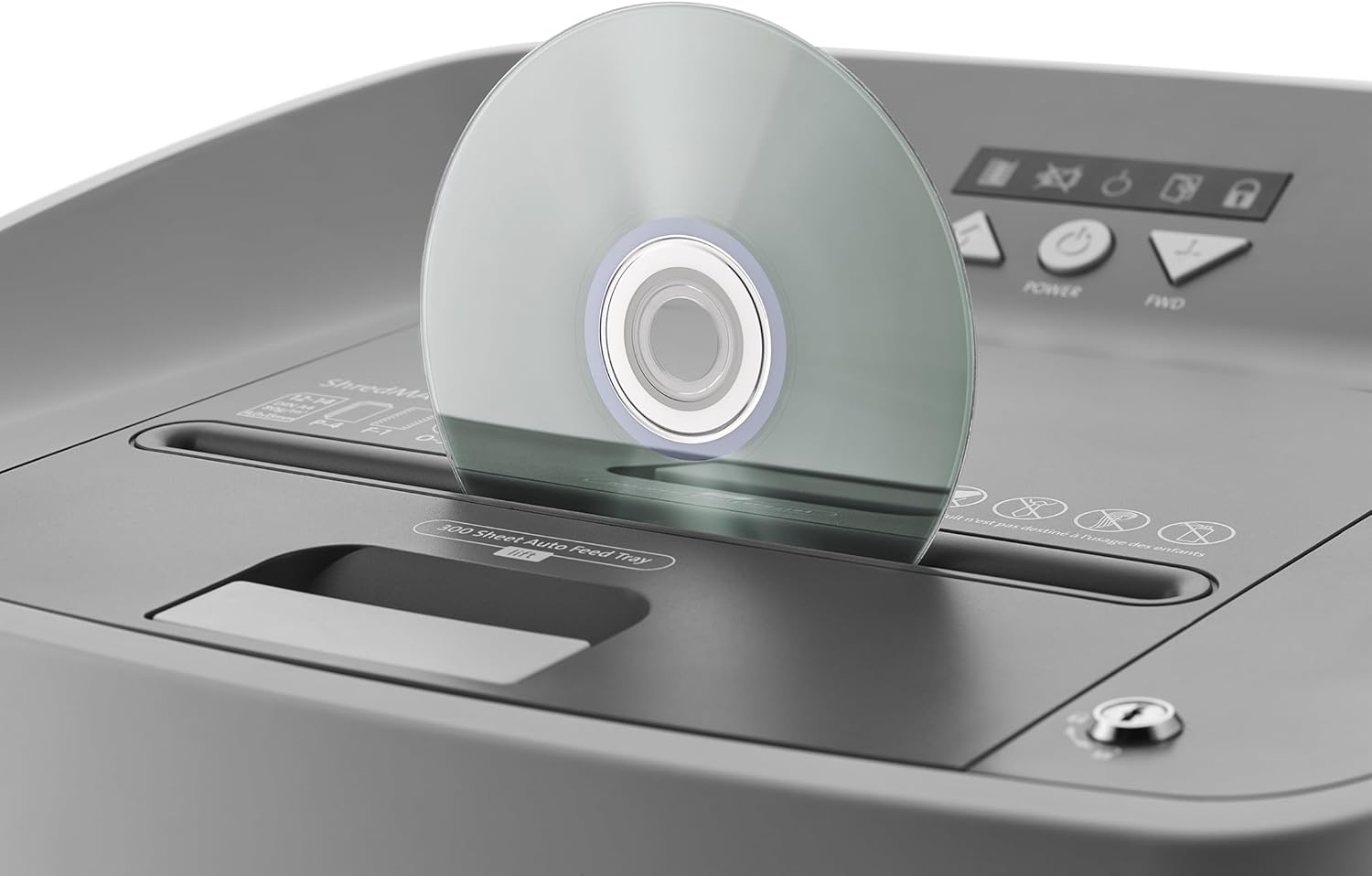 Dahle ShredMATIC SM 300 Auto Feed Paper Shredder, 300-Sheet Capacity, Cross-Cut, P-4 Security, Jam-Free & Oil-Free, Shreds CDs, Credit Cards, Staples & Paper Clips, German Engineered