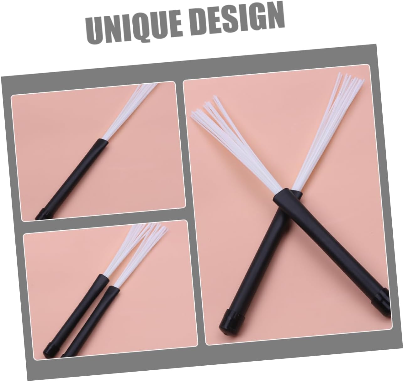 UPKOCH 2pcs Nylon Jazz Drum Brushes Lightweight Retractable Drum Wire Brushes for Percussion Instruments for Drummers The Go and Flexible Sound Enhancement
