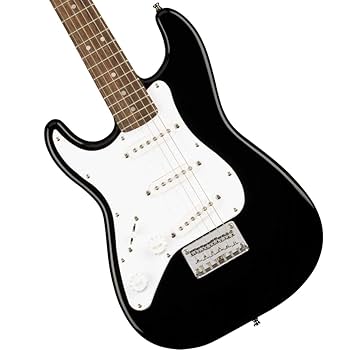 フェンダー Squier mini ブラック ギターケース付き Squier by Fender Mini Strat Laurel Fingerboard Black エレキ