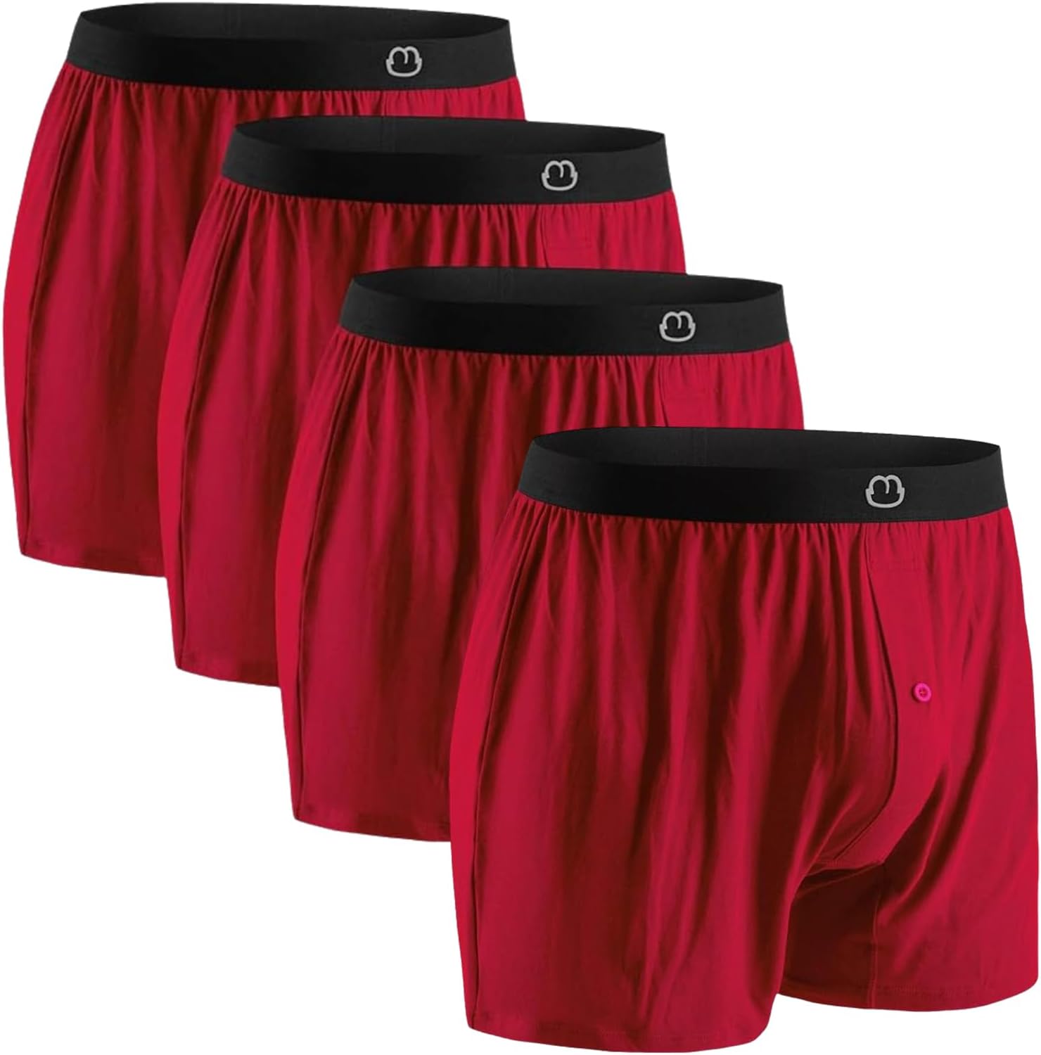 Mens Underwear Bamboo Rayon Boxer Shorts Boxers for Men Cool Breathable 4 Pack