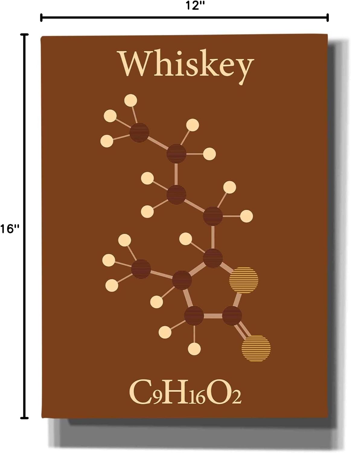 Epic Graffiti 'Whiskey Molecule' Canvas Wall Art, 12"x16"