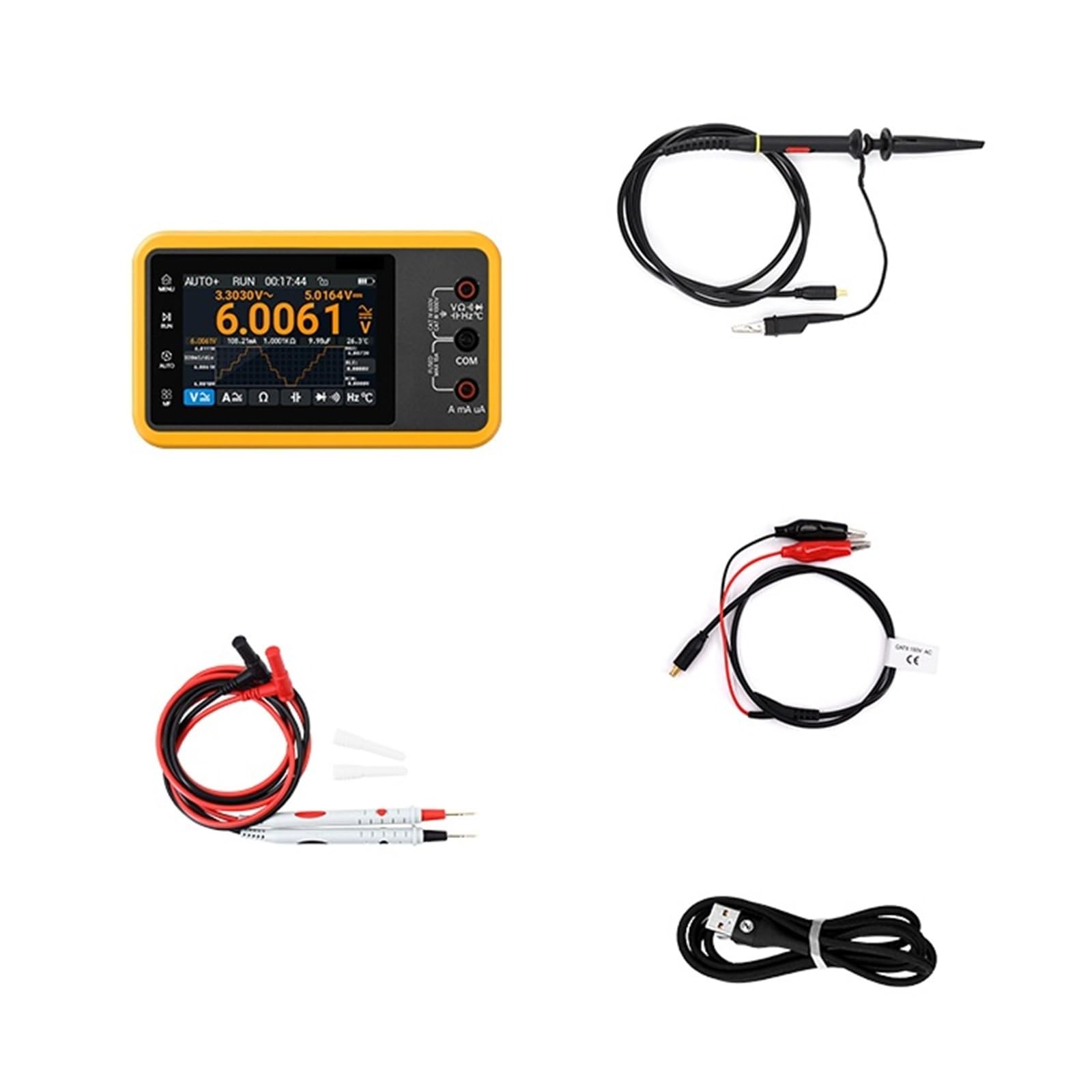 DM40 Digitalmultimeter Oszilloskop Signalgenerator 3 in 1 50M Abtastrate Spannungsdiode Handheld-Automobilwerkzeuge