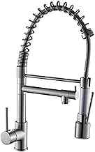 Faucet Led Kitchen Faucet Brushed Nickel Faucet for Kitchen Sink Single Pull-Out Faucet Mixing Faucet Hot and Cold Water Faucet