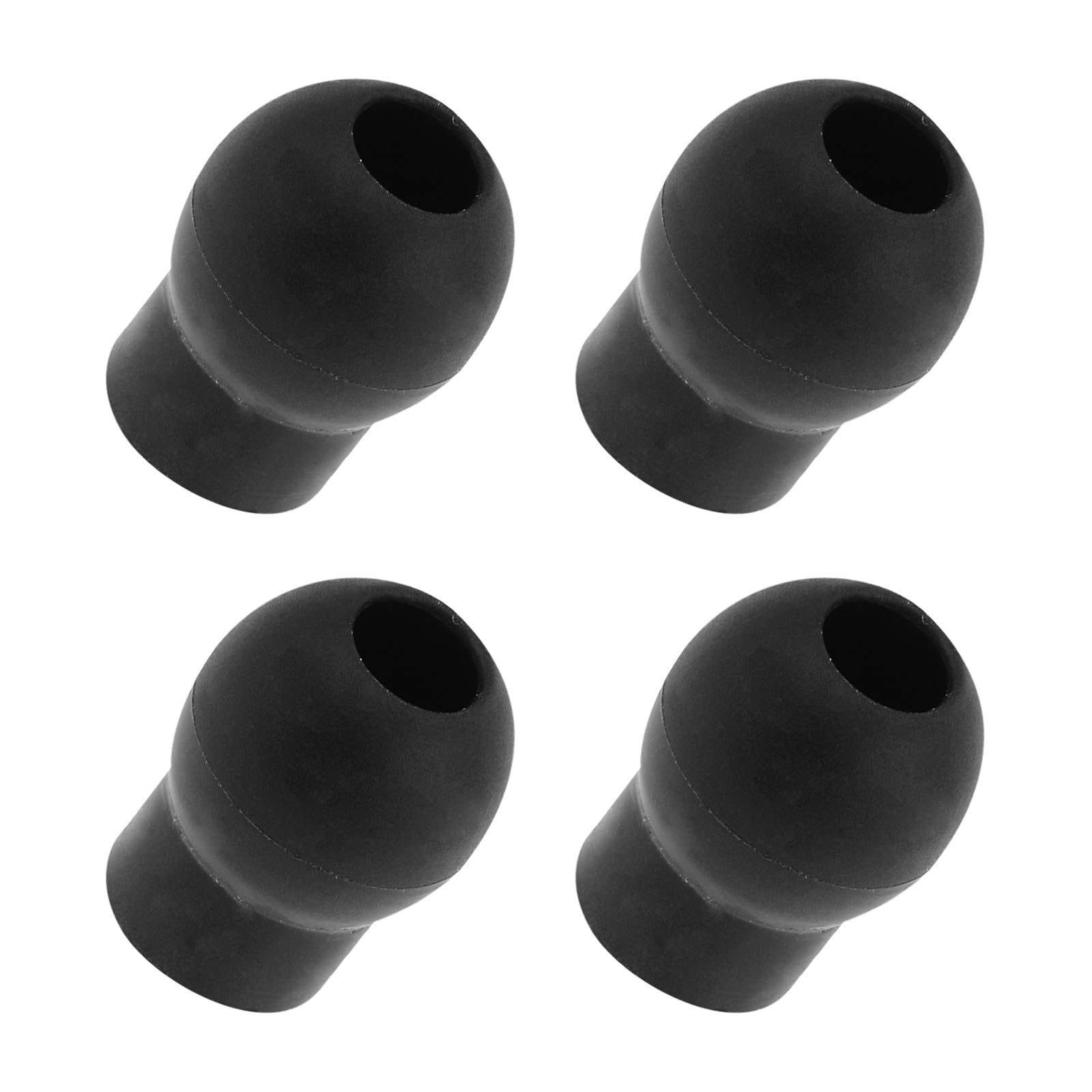 4Pcs Black PVC Stethoscope Ear Tips Replacement Accessories for Clinic Hospital Use Universal Fit Soft Earbuds for Medical Professionals