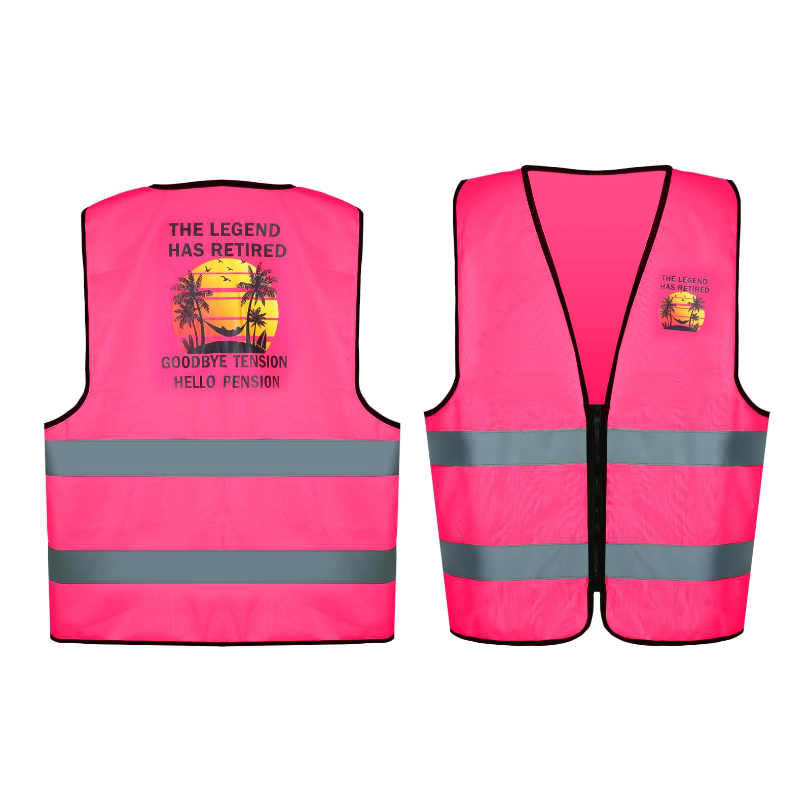 Yieweyhe Unisex Pink Retirement Gifts For Women, Retirement Gifts Reflective Safety Vest With Funny Message, Present For Retiree Party Decorations, Coworkers, Boss, Farewell Gift Idea For Colleagues