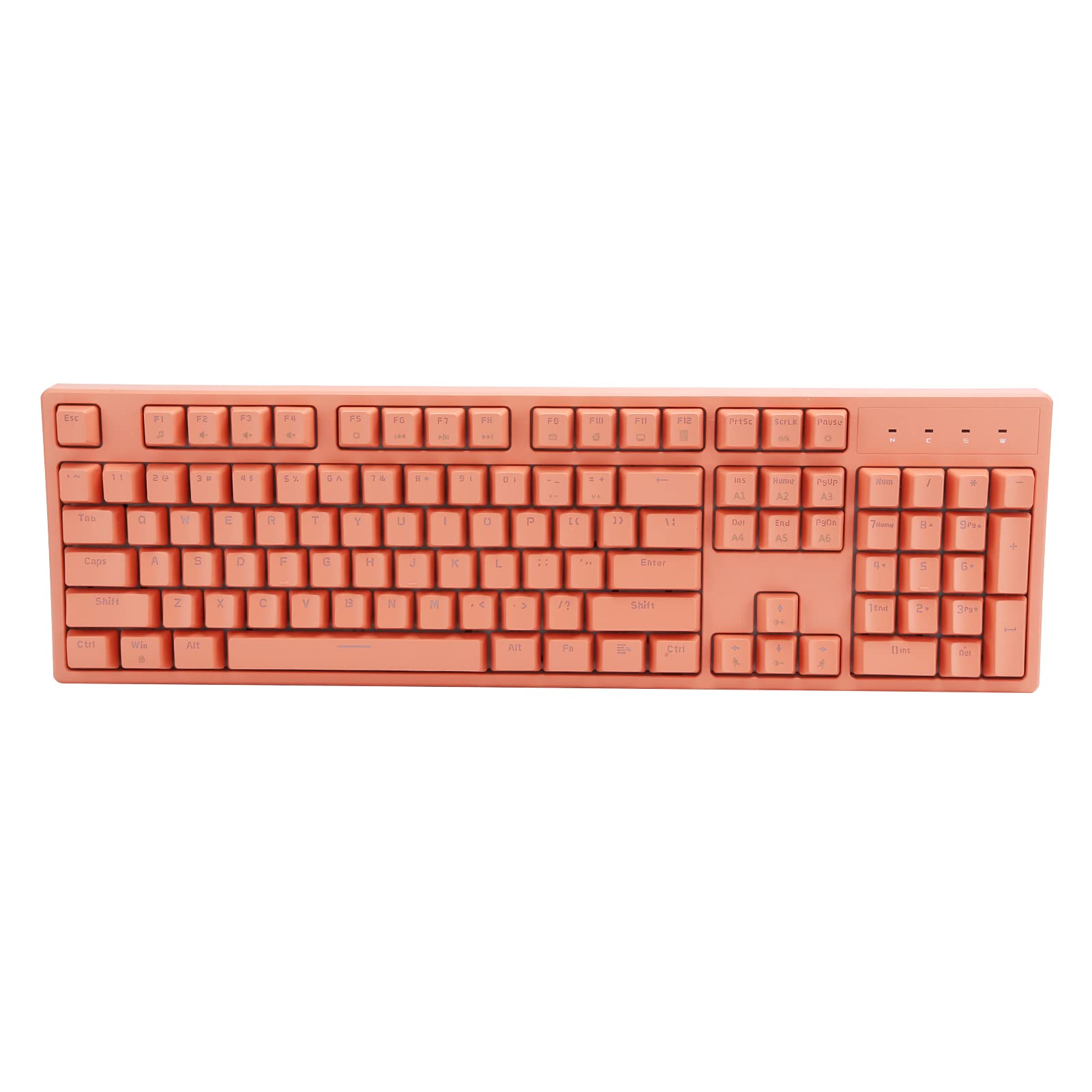 Zunate Przewodowa Klawiatura do Gier, Ultrakompaktowa, Ergonomiczna Maszyna do Pisania z Podświetleniem RGB, 104 Klawisze do Komputera Stacjonarnego, Komputera, PC (Wałek różowo-zielony)