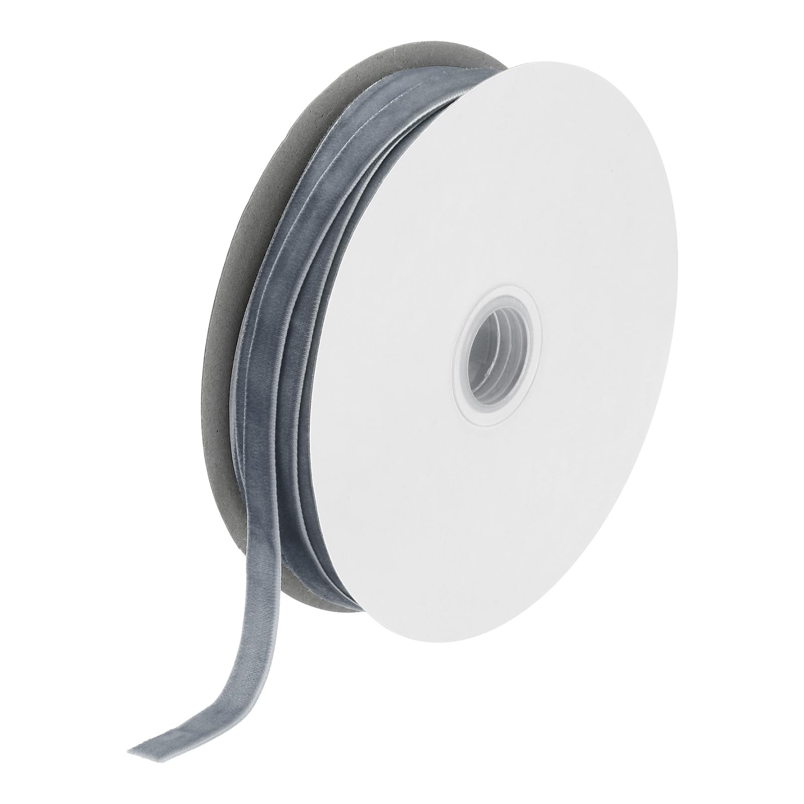 sourcing map Velvet Ribbon 3/8 Inch x 50 Yard Single Face Spool Silky Velvet Fabric for Bouquets DIY Crafts Gift Wrapping Wedding Party Dark Gray