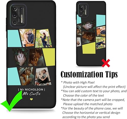 Vista 60 de Funda personalizada para Motorola Moto G Stylus 2021 con nombre de foto, texto y foto, GStylus personalizado -21 funda suave y fina (negro) de 6.8