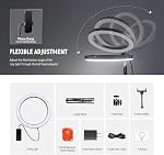 NEEWER 12" Ring Light with Stand Tripod Compatible with iPhone, 24W LED RGB Lighting with Phone Holder for Selfie Studio Photography Video Recording Makeup Lash Streaming, 2500-10000K CRI95+, RH12C