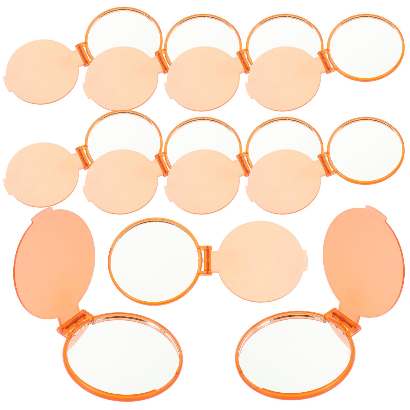Lot de 24 mini miroirs de poche ronds en plastique pour le maquillage quotidien