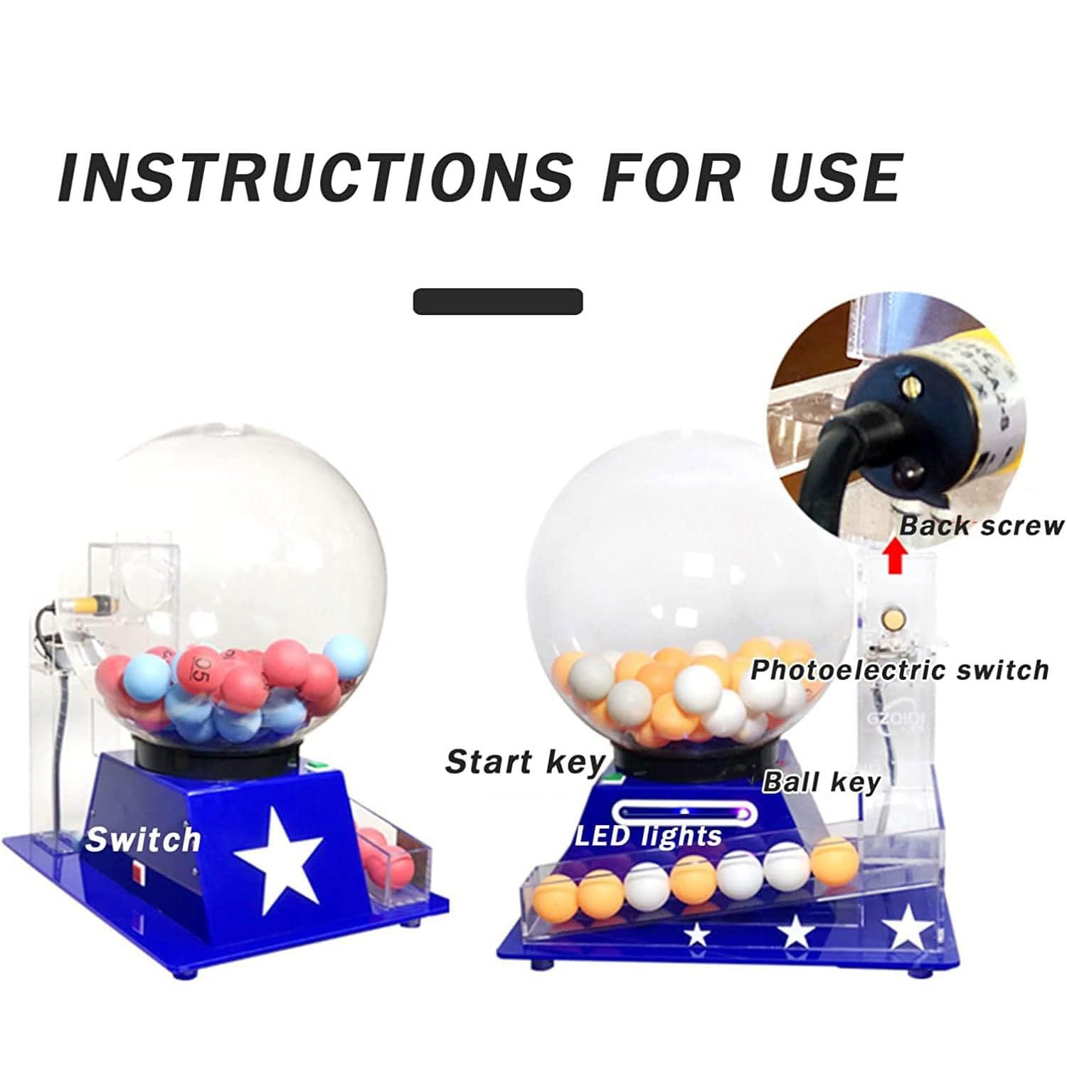 Machine de loterie électrique de luxe avec cage de bingo, balles d'appel et jetons colorés – Parfait pour les grands groupes et les fêtes