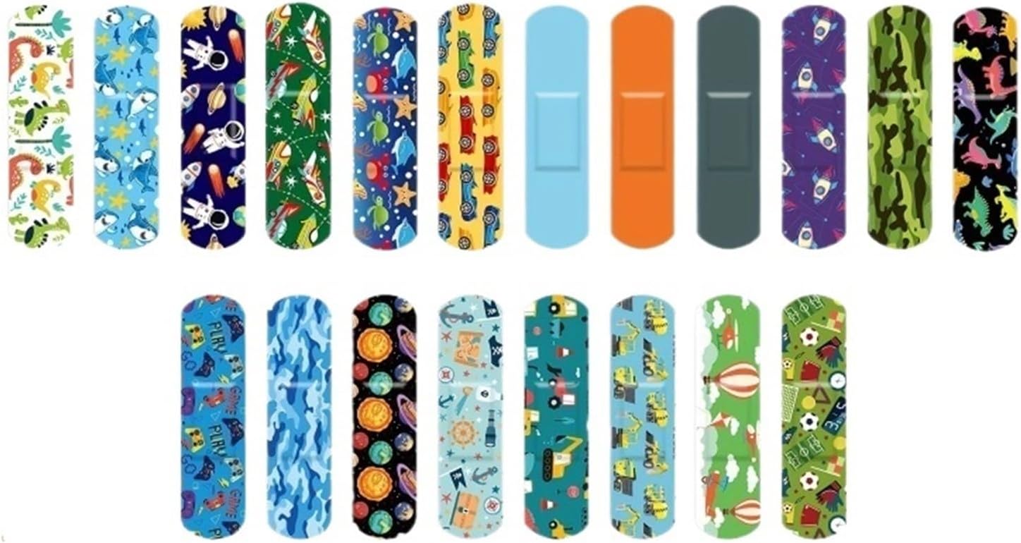 Adhesive Bandages 40/80pcs 20 Styles Children Bandages Bulk Cute Cartoon Flexible Water Resistant Breathable Strip Protect Cuts and Scrap(80pcs)
