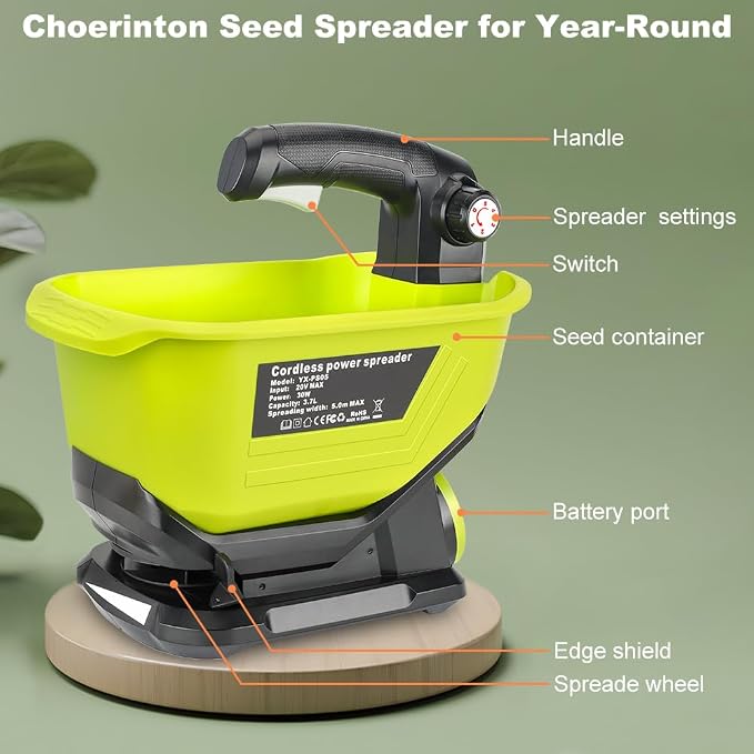 Difusor de semillas para Ryobi 18V, sin batería, de temporada, cubre 5000 ft² miniatura 3