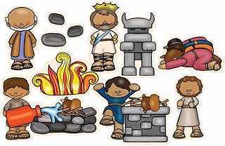 Elijah & Baal Felt Figures for Bible Flannel Board Stories Old Testament Story