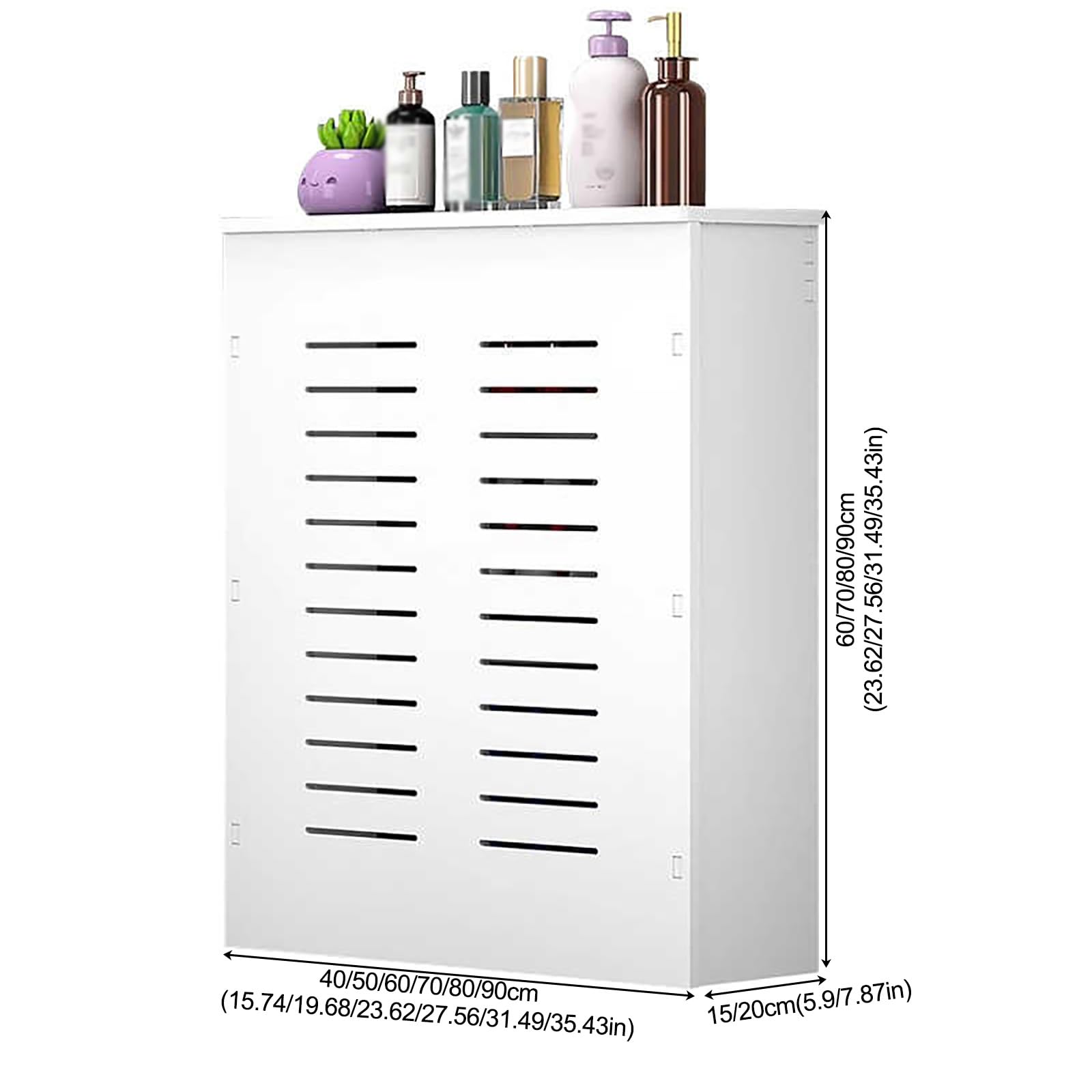 Generico Copritermosifone Decorativo per la casa - Armadio di Sicurezza ventilato per Soggiorno, Camera da Letto e corridoio, Facile da installare, Protegge i Tubi (60x70x20 cm/23,62x27,56x7,87 polli