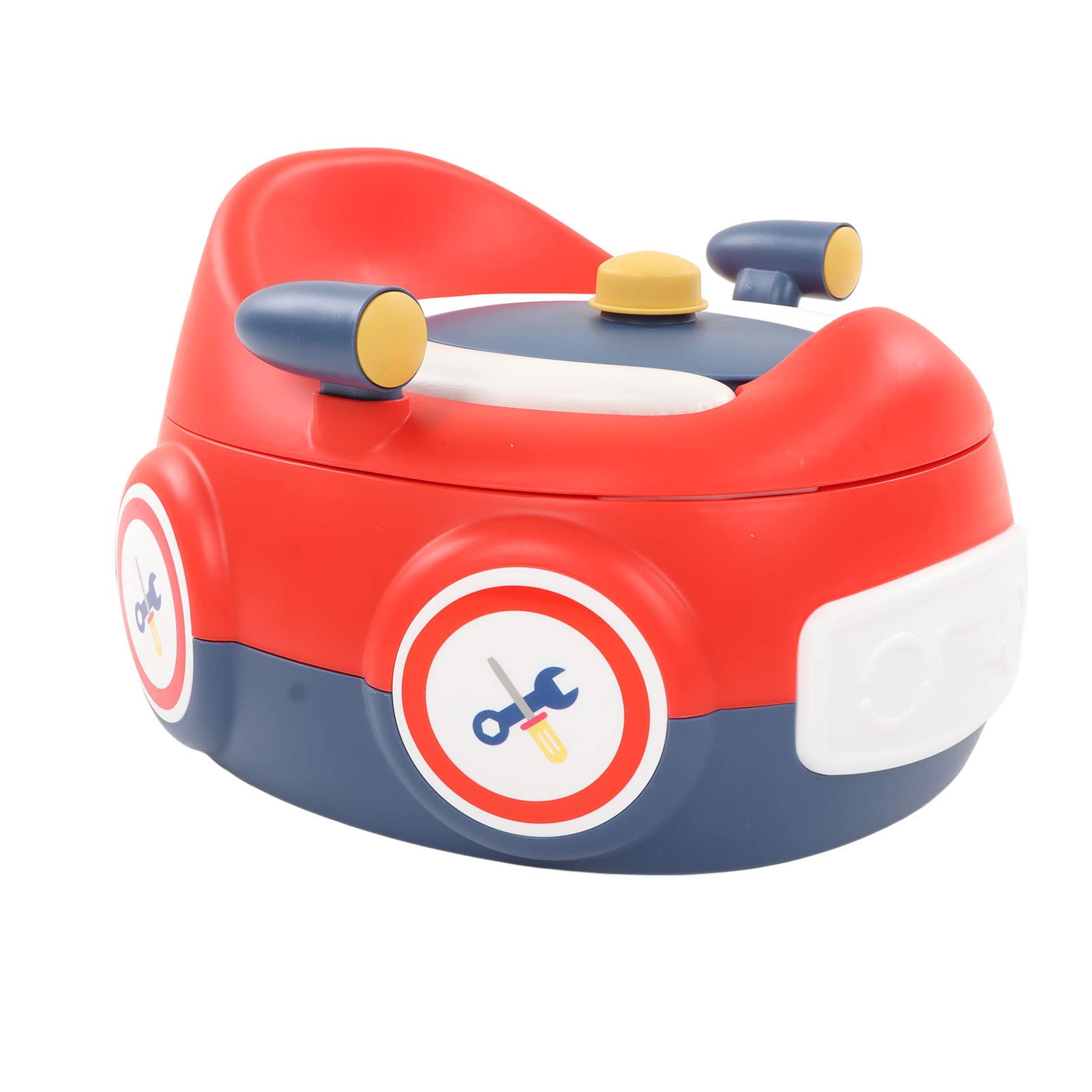 Vasino per l'addestramento Al Vasino, Design Indipendente e Toilette per Bambini con Cuscino in PU Resistente e Facile da Pulire, Uso Domestico (Rosso & blu)