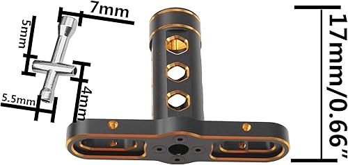 Miniatura 6 de Herramienta de coche RC 0.669 in adaptador hexagonal llave de rueda con 0.157 in, 0.197 in, 0.217 in, 0.276 in, llave hexagonal compatible con