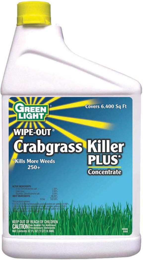 GREEN LIGHT 7462 Wipe-Out Crabgrass Killer PLUS Concentrate - 1-Quart