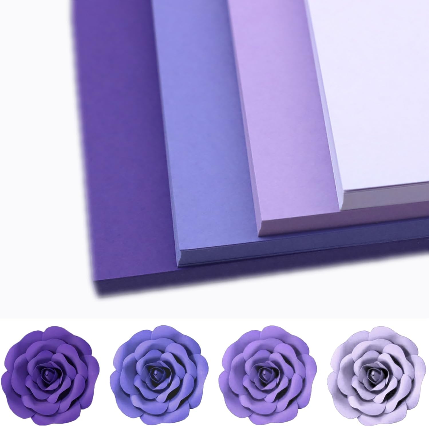 Purple Colored Cardstock, Art Kraft Cover Stock Paper, 65lb/175GSM for Card Construction Making, Scrapbooking, Printing, Quilling and Crafts DIY 4 Shades 40 Sheets, 10 Sheet Each Color - Image 6