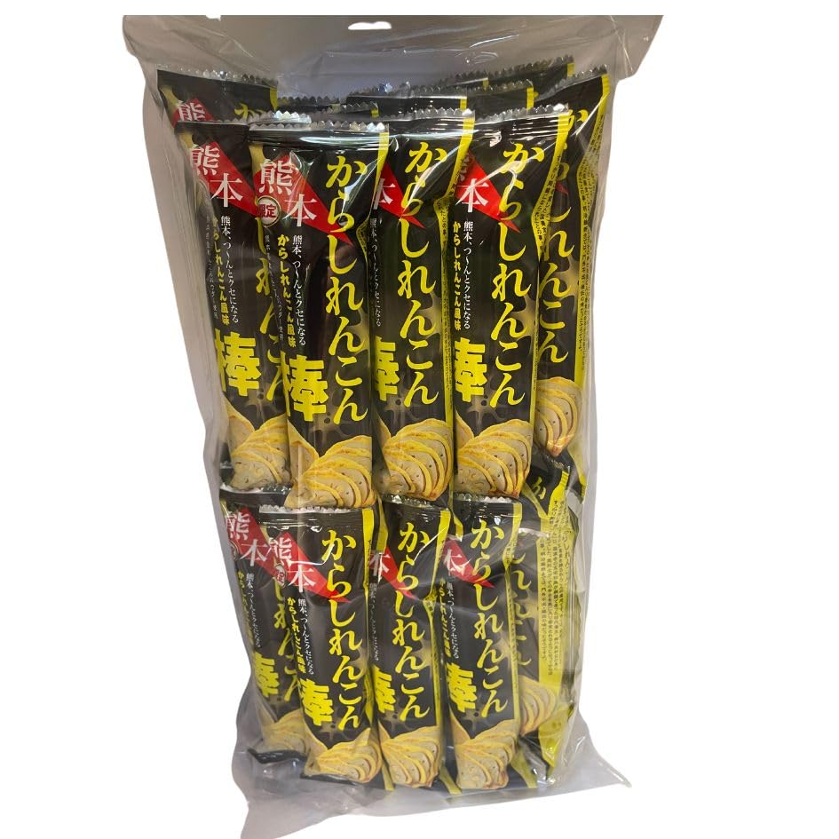 Amazon.co.jp: 熊本 からしれんこん棒スナック（26本パック） : 食品