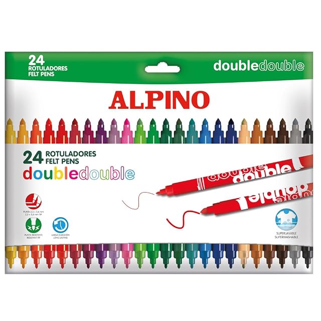 Alpino Double Double Rotuladores de Colores 24 unidades