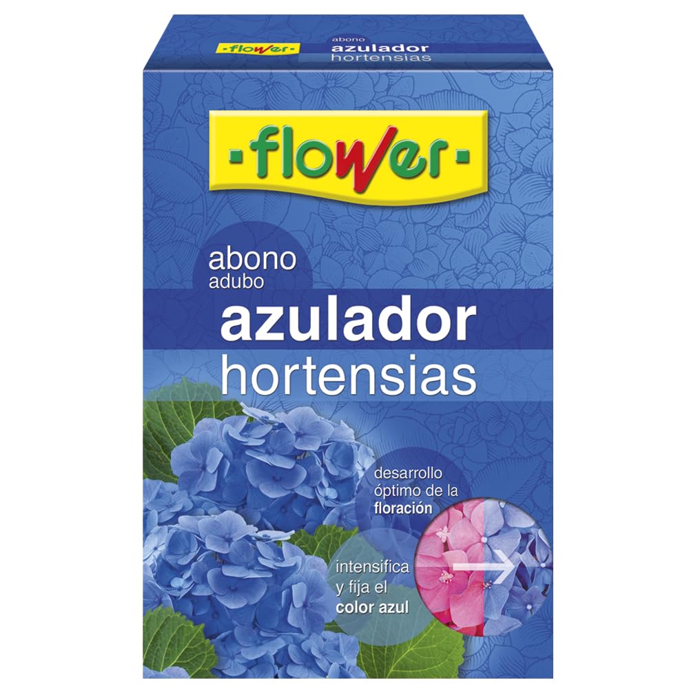 Flower - Abono Azulador de Hortensias Soluble | Intensifica el Color Azul | Optimiza la Floración con Hierro, Magnesio y Aluminio | Para un Jardín Vibrante, 16x5.5x23.5 cm, Abono Sólido