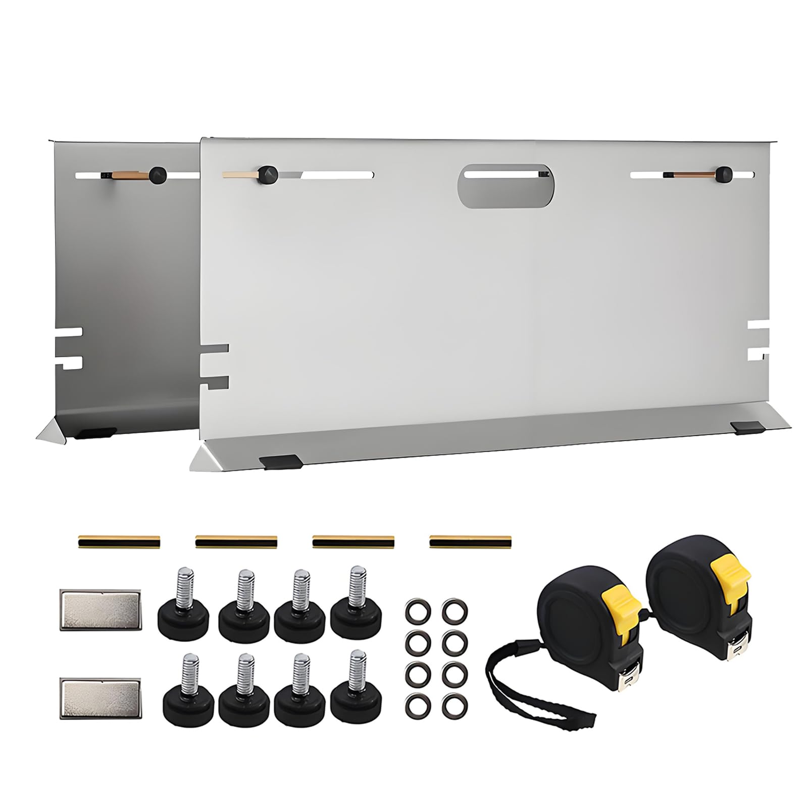 Herramienta De Alineación De Ruedas, Paquete De 2 Placas De Herramienta De Alineación Con 2 Cintas Métricas Y Tornillos Accesorios Para Equilibrado De Neumáticos Reparación De Camiones Y Vehículos