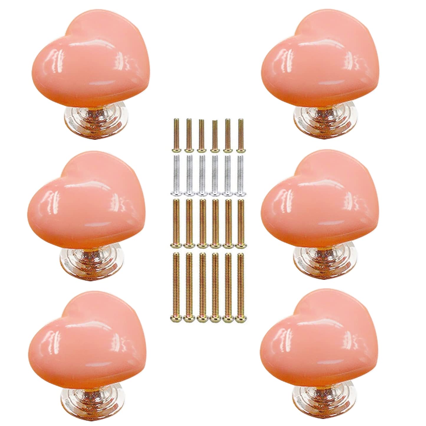 Boutons de porte en céramique rose pour remplacer facilement des poignées de placard usées