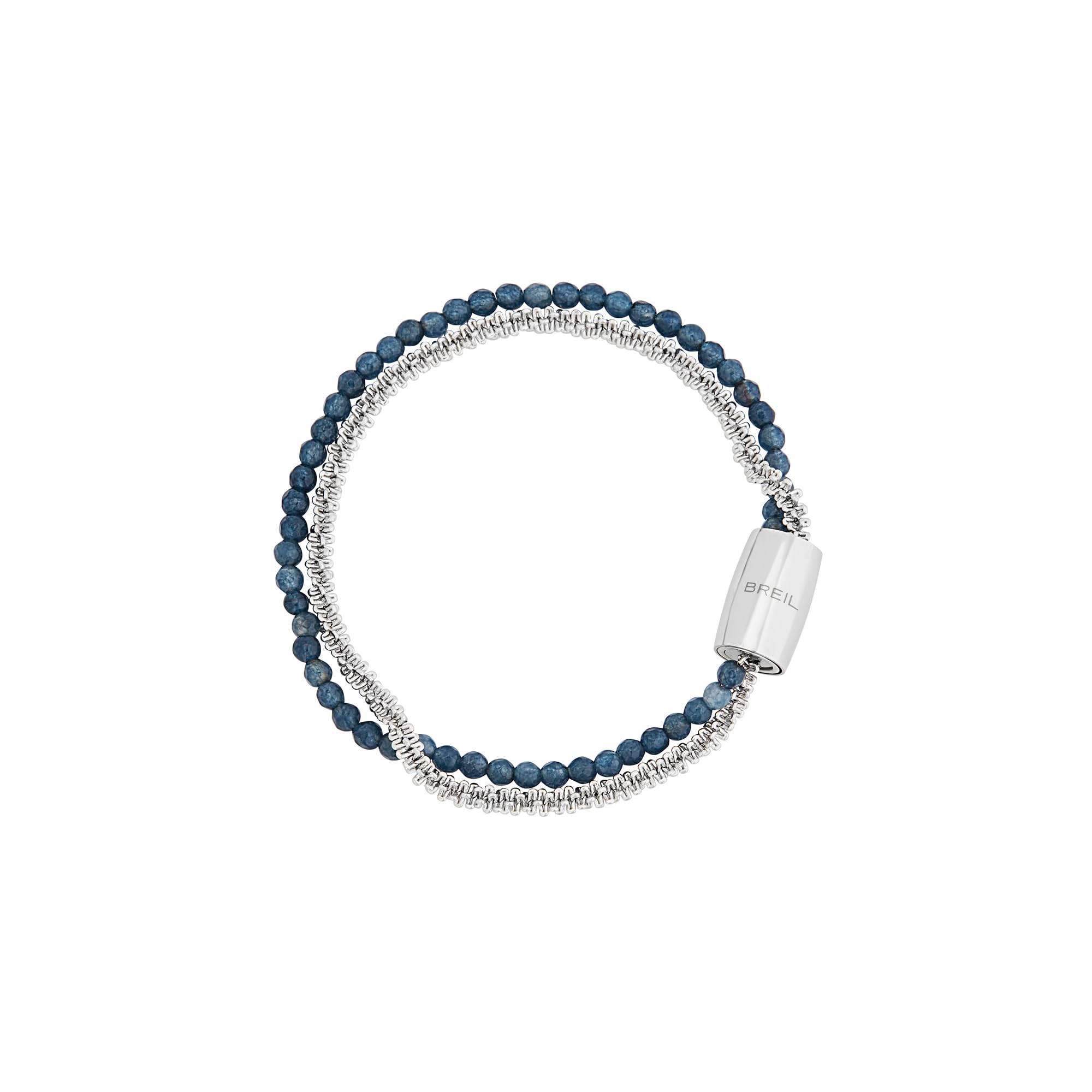 Breil, Collezione Magnetica System, Bracciale Donna A Due Catene In Acciaio E Pietre Naturali, Chiusura Con Magnete, Compatibile Con Tutti Gli Elementi Magnetica System, Idea Regalo Donna-image