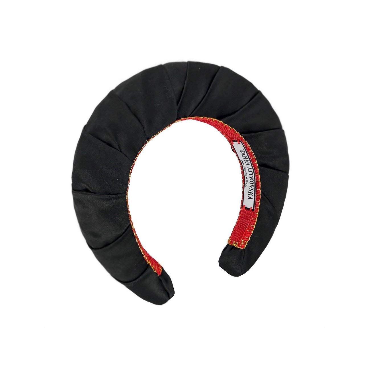 Silk Headband in Blackberry Black