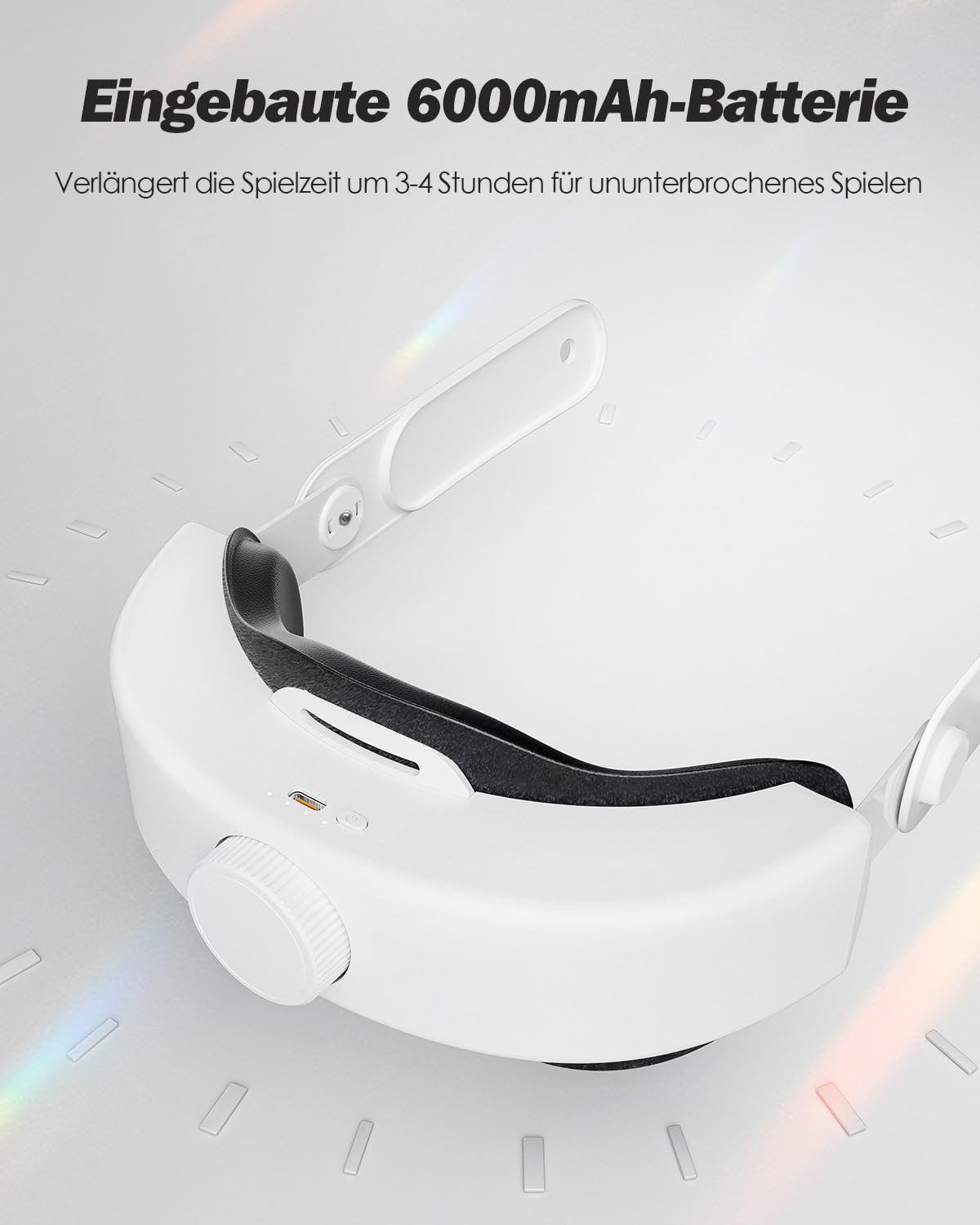 SUPERUS Elite Strap mit Akku für Meta Quest 3S/Quest 3 - Battery Head Strap mit Kopfhörern für Quest 3S/Quest 3 Zubehör - Spielzeit verlängern & Kopfdruck reduzieren
