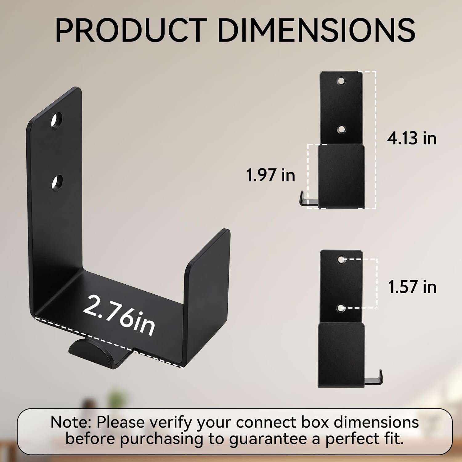 Frame TV One Connect Box Wall Mount Compatible with Samsung The Frame TV LS03 Series 2019-2025, Metal Wall Holder for One Connect Box, Fits 32" 43" 55" 65" 75" 85" QLED 4K/8K TVs