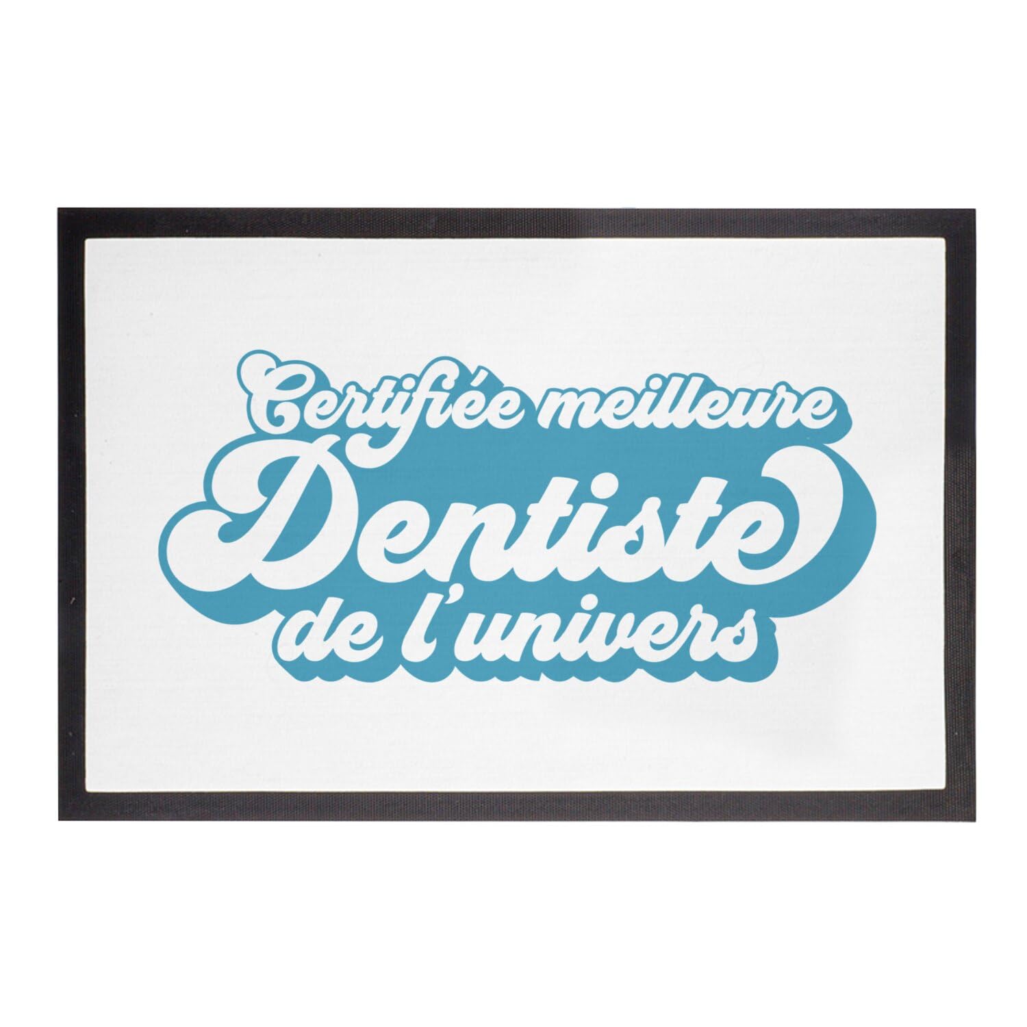 Paillasson Blanc Docteur Dent Soins tapis de sol 60x40cm rigide