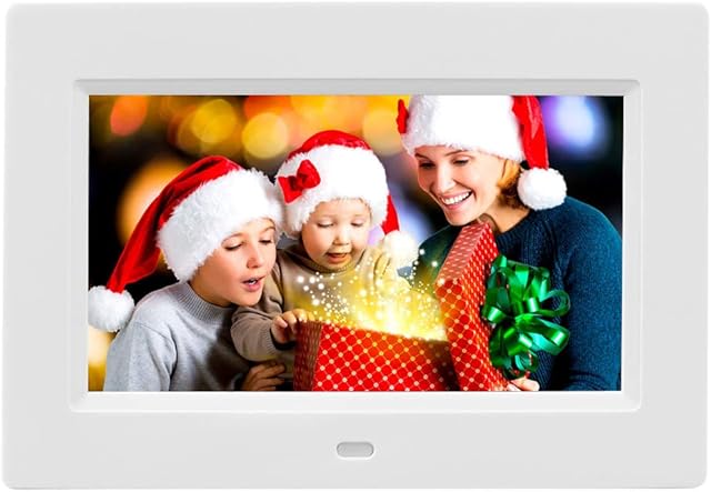 7 Inch Digital Photo Frame Digital Picture Frame IPS Display Full View Angle Electronic Photo Album Video Music Playback with Remote Control,USB SD Card Slots Calendar/Alarm Clock