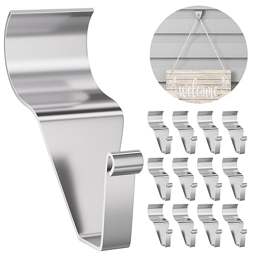 Cozcty 12 Pack Siding Hooks, Stainless Steel Siding Clips for