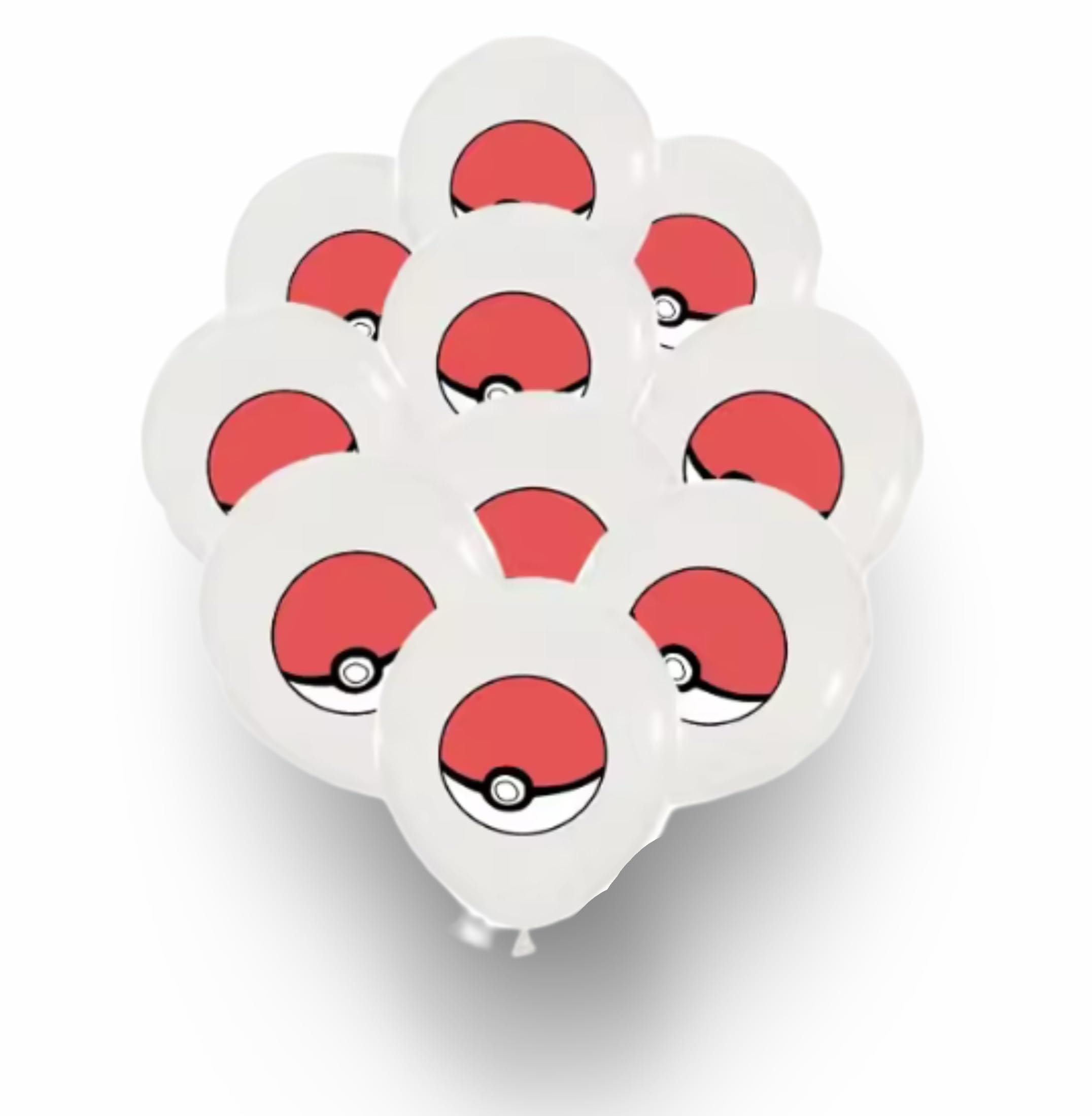 Pokémon Party Supplies | 15+ Years | 10 x Balloons | Pokeball White — image 1