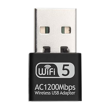 BAZPUR MART 2.4G 5G AC1200Mbps Wireless Network Card USB Adapter Dual Band WiFi Receiver RTL8812'$