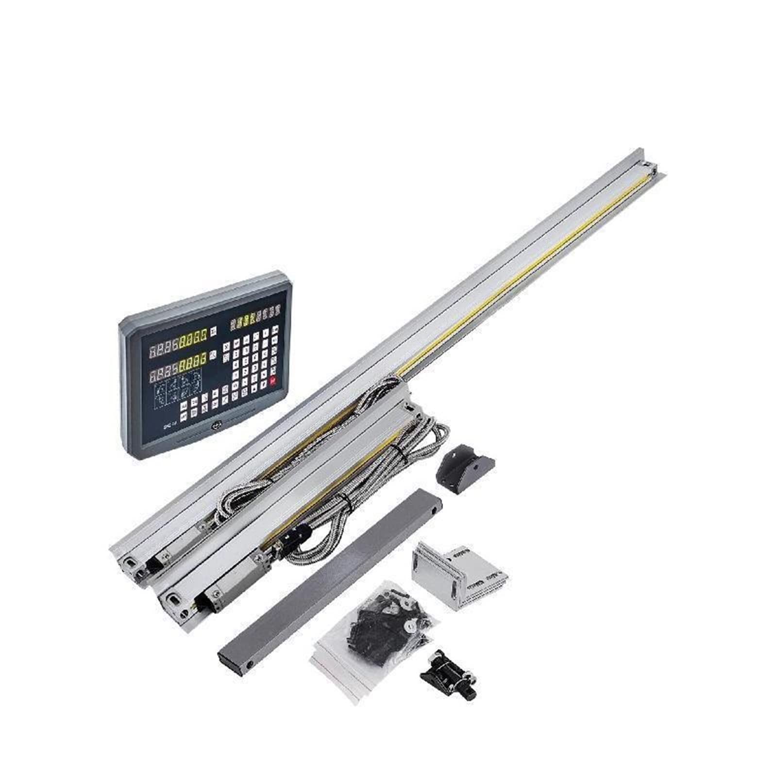 Enkoder liniowy 50MM-1000MM 2 oś 3 oś cyfrowy odczyt do frezowania wiercenie szlifierka tokarka obróbka metalu (Color : 3 Axis DRO)