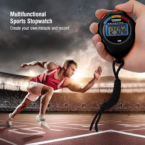 Miniatura 8 de Temporizador deportivo profesional, cronómetro electrónico para temporizador de rizado, cronómetro simple, cronómetro, cronómetro, carreras