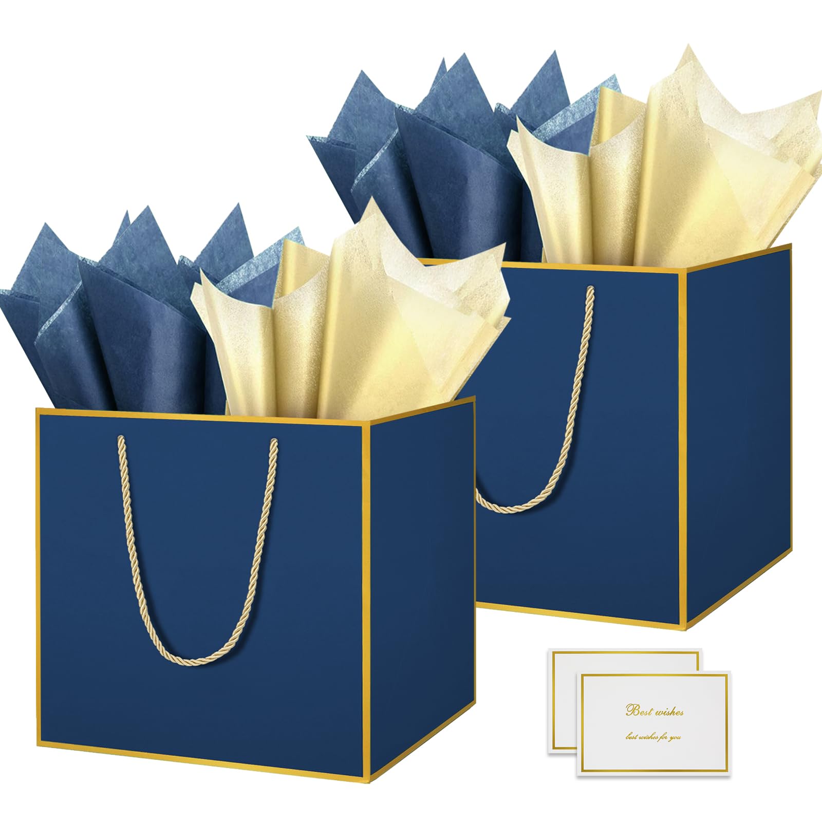 HONTIUS 11.8" Quadratische Geschenktüten, Geschenktüten Groß