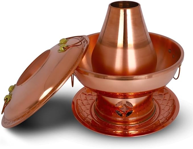 Hot Pot Cobre Tradicional Chino 34cm para Cocina y Decoración miniatura 4