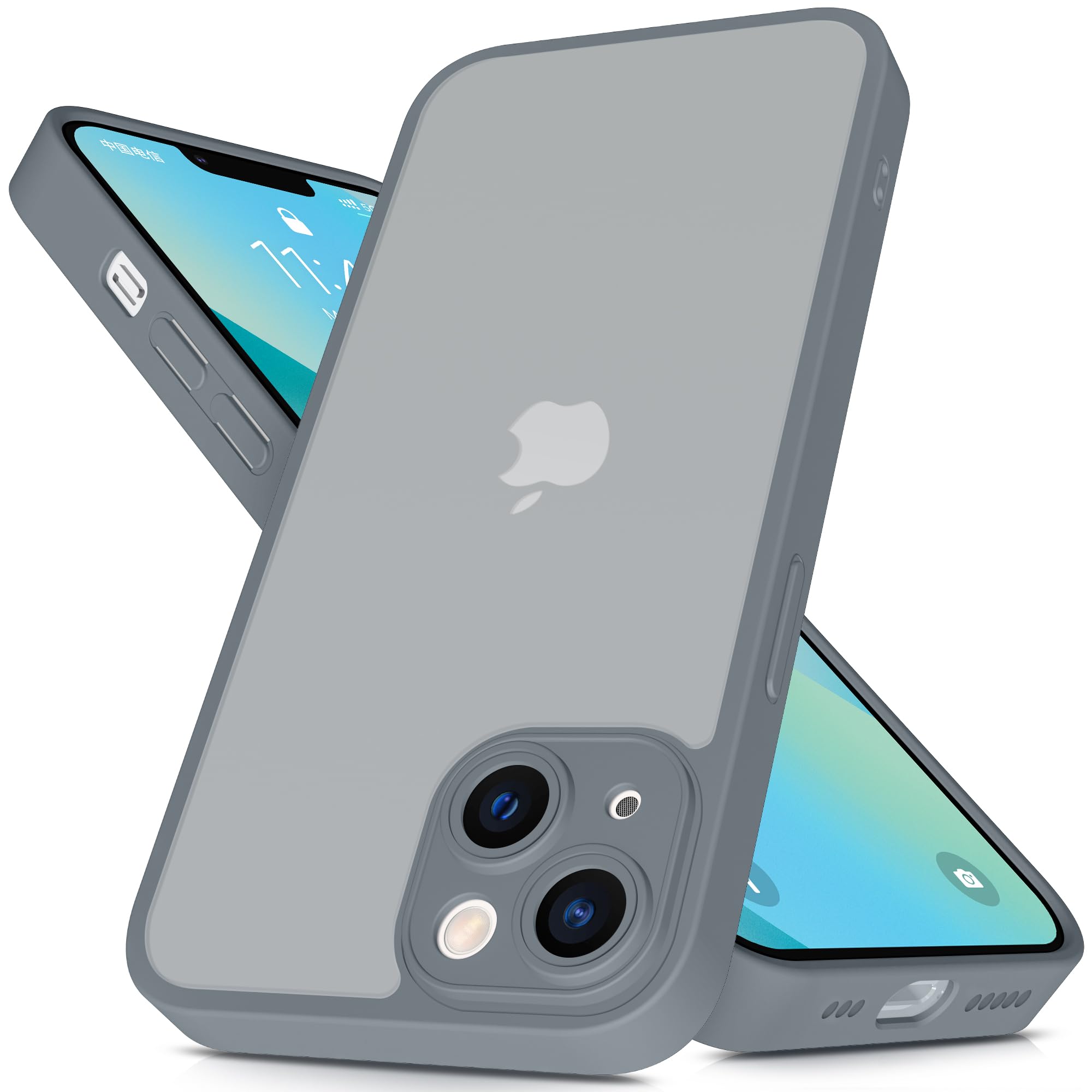 Mootobo for iPhone 13 Case 6.1-Inch, Matte Shockproof Bumper Phone Cover