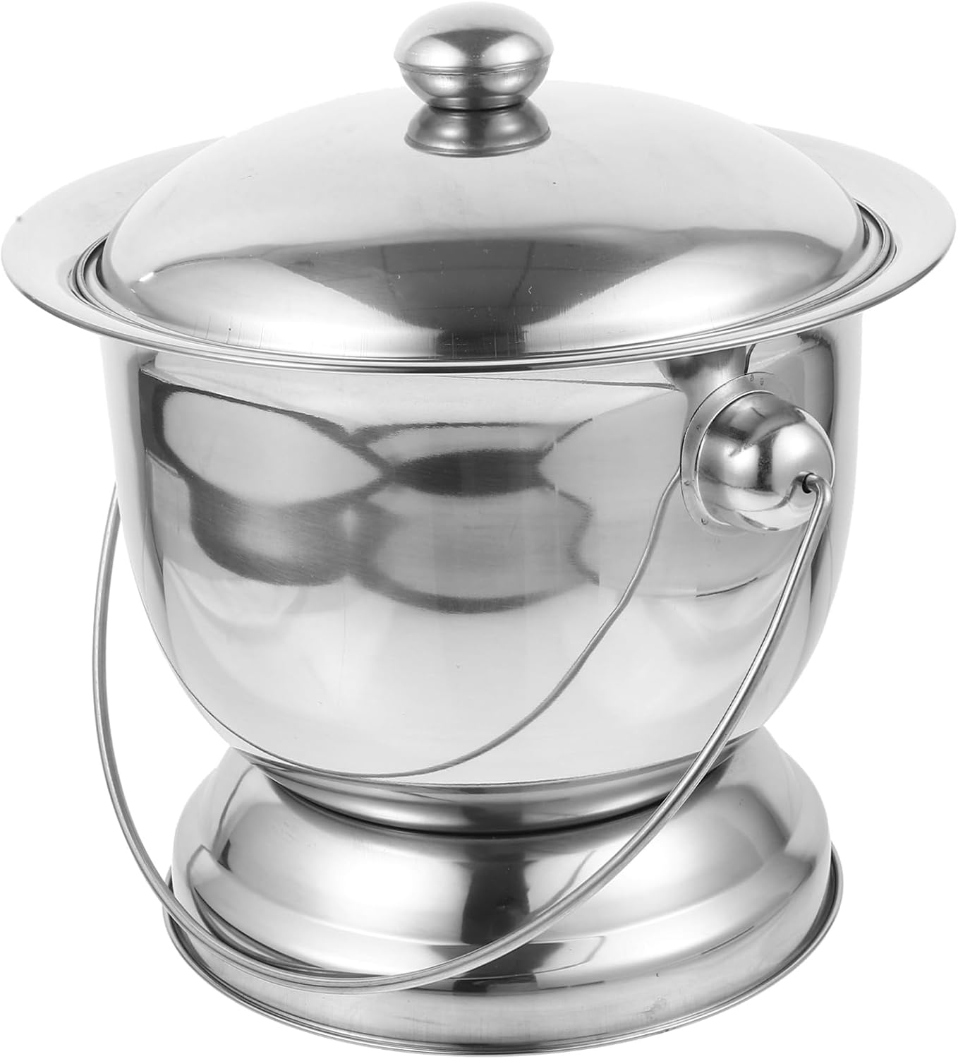 Spittoon Urinal Portable Urinal Stainless Steel Urine Bucket Lid Night Urine Pot